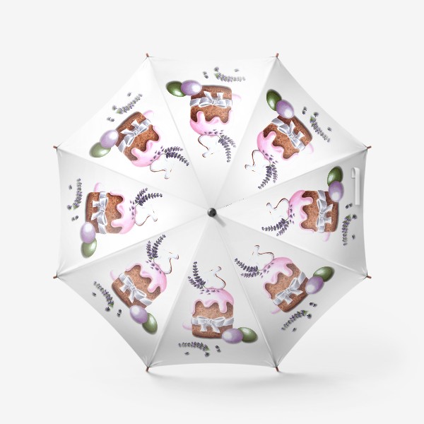 Зонт «Пасхальный кулич с лавандой»