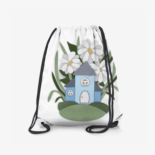 Рюкзак «Дом и ромашки в стиле Papercut»
