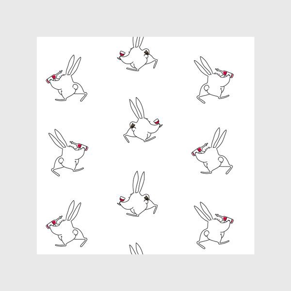 Шторы «Кролики и вино»