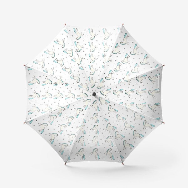 Зонт «Принт с единорогами»
