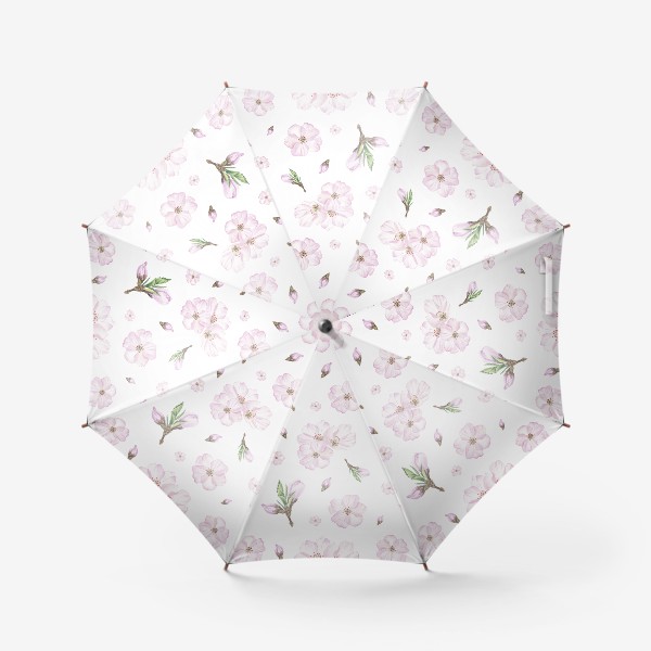 Зонт «Цветы вишни на белом фоне»