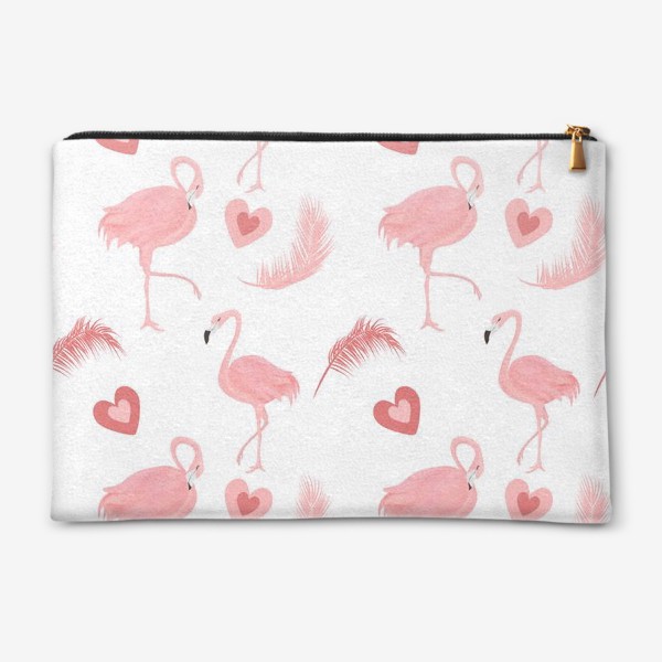 Косметичка «Сердце фламинго»