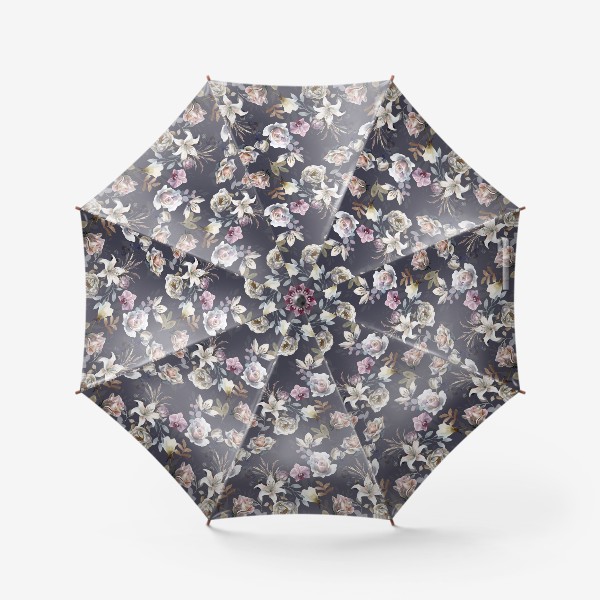 Зонт «Белые цветы»