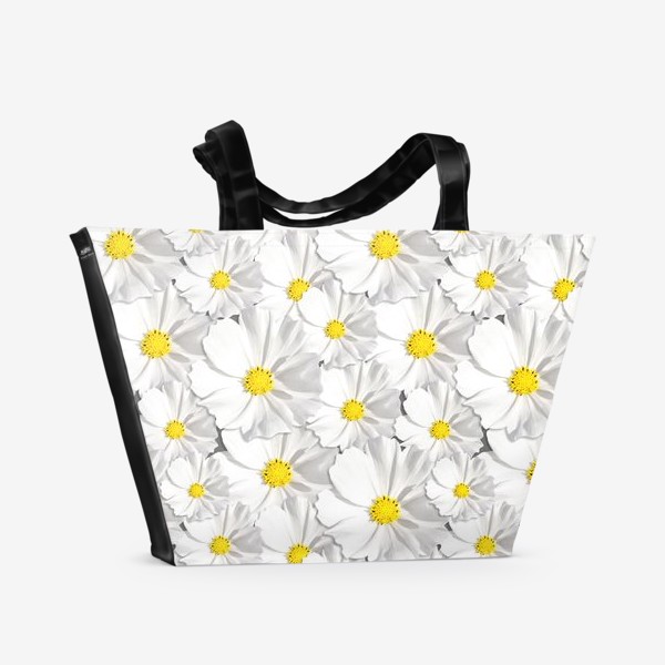 Пляжная сумка «Белые цветы»