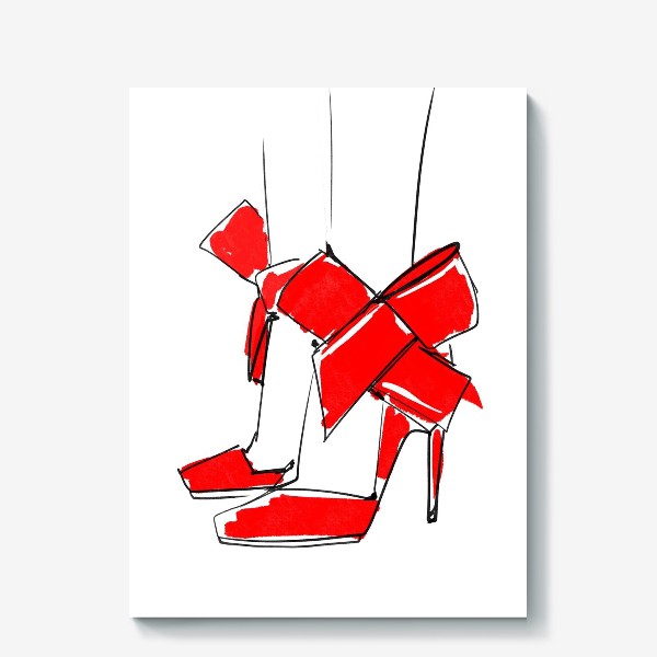 Холст «Красные туфли»