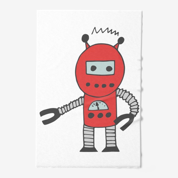 Полотенце «робот красный»