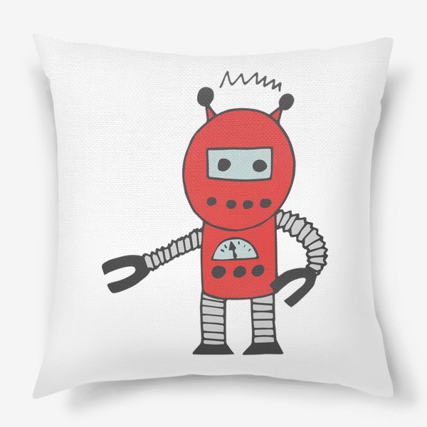 Подушка «робот красный»