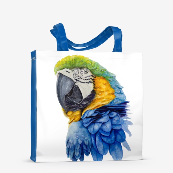 Сумка-шоппер «Синий ара попугай»