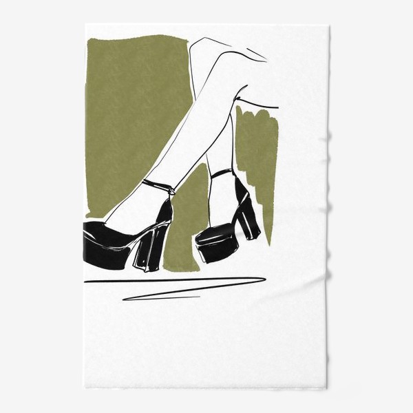 Полотенце «Туфли иллюстрация »
