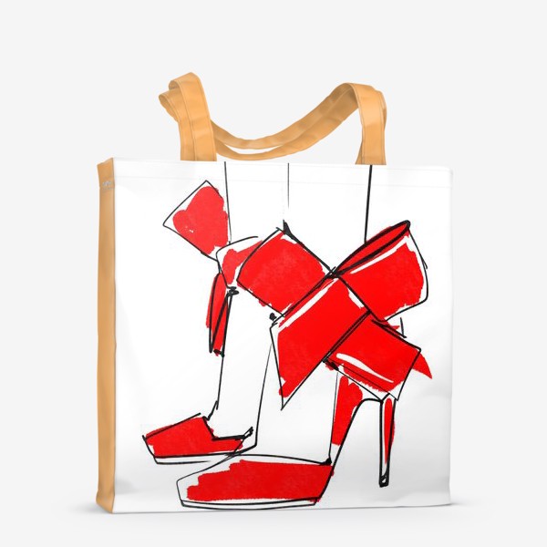 Сумка-шоппер «Красные туфли»