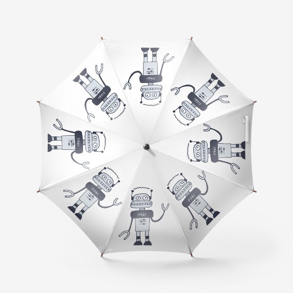 Зонт «робот серый»