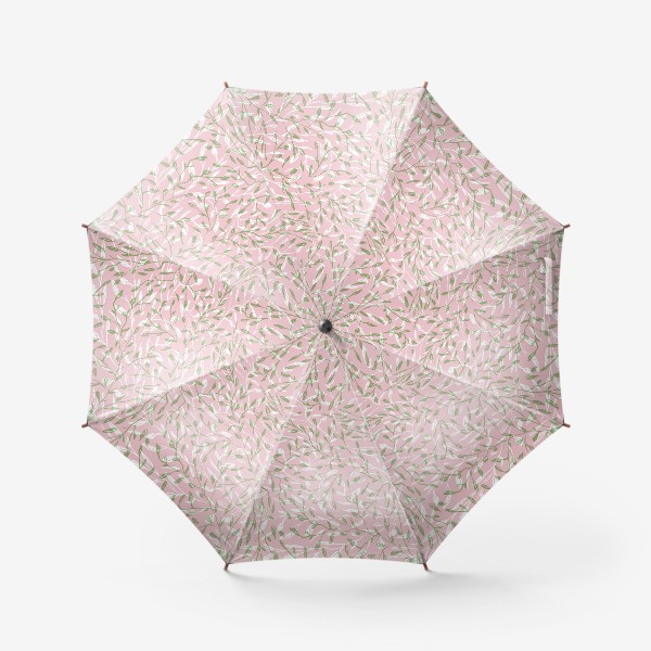 Зонт «весенние веточки на розовом»
