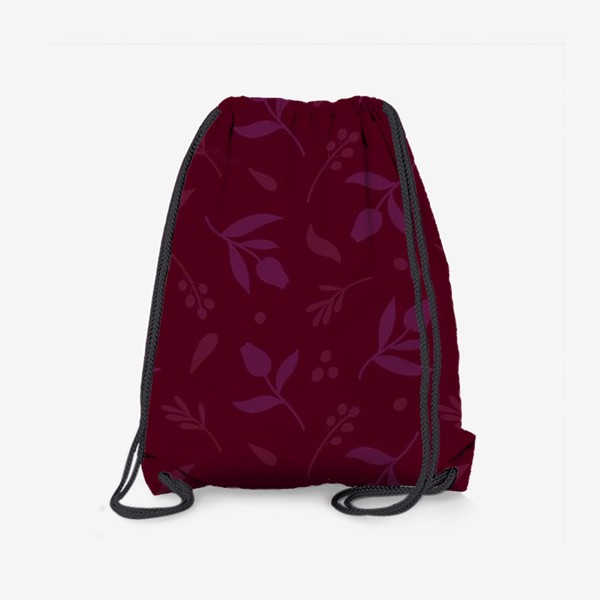 Рюкзак «Розовый цветочный принт с тюльпанами и силуэтами цветов »