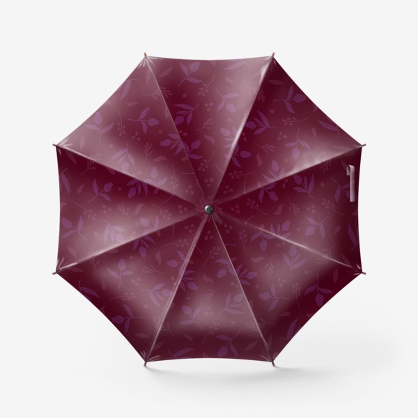 Зонт «Розовый цветочный принт с тюльпанами и силуэтами цветов »