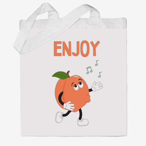 Сумка хб «Счастливый персик»