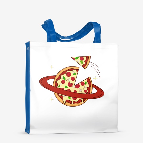 Сумка-шоппер &laquo;Планета пицца в космосе&raquo;