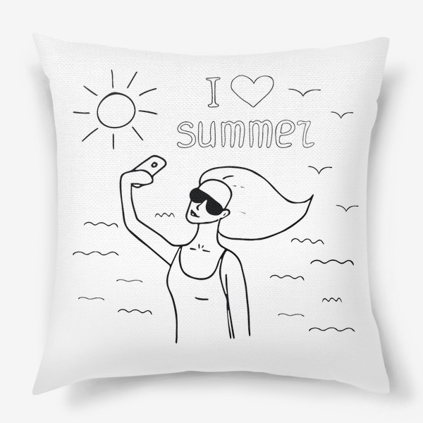 Подушка «люблю лето. блогер»