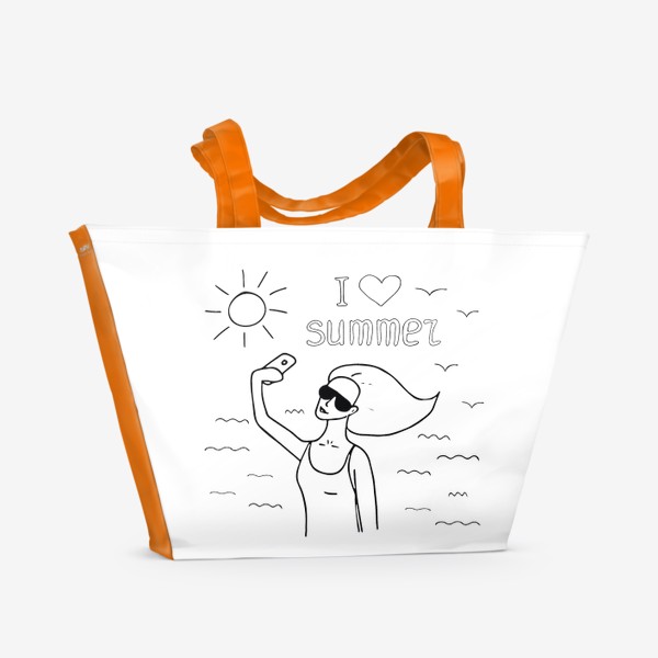 Пляжная сумка «люблю лето. блогер»