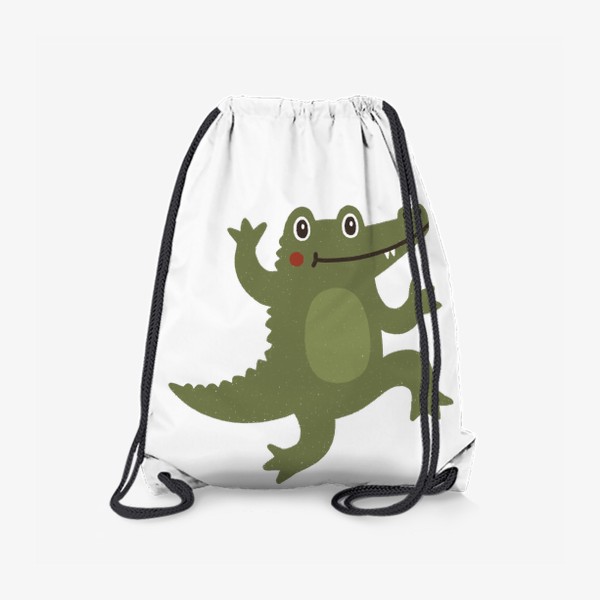 Рюкзак «Веселый крокодил танцует. Наивный стиль»
