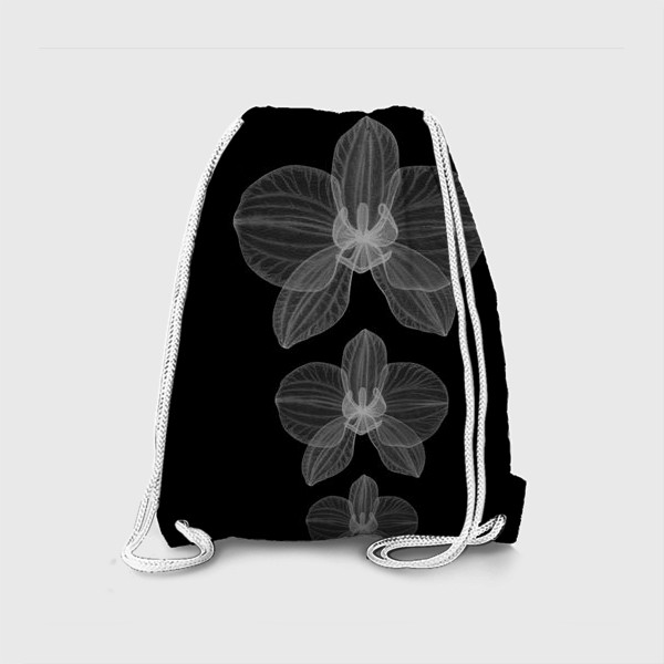 Рюкзак «Три орхидеи на черном»