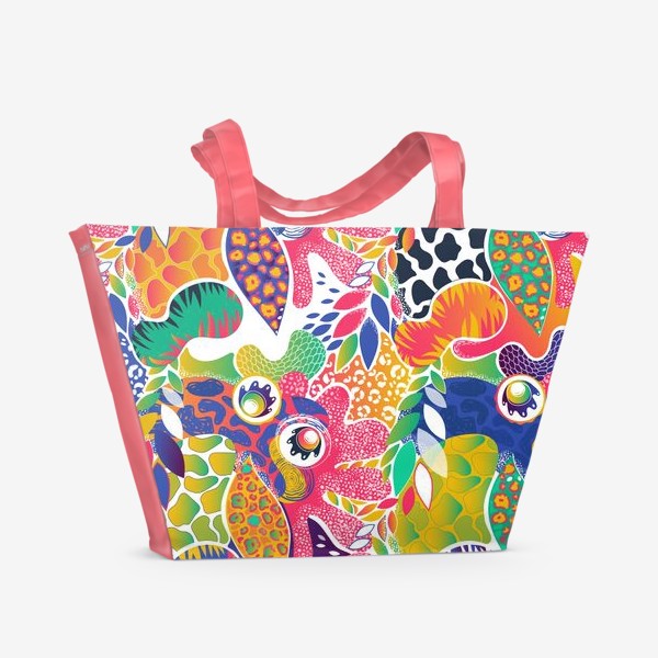 Пляжная сумка «Яркий летний абстрактный принт»
