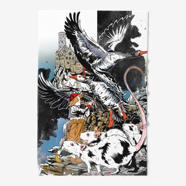 Полотенце «Чудесное путешествие Нильса с дикими гусями»