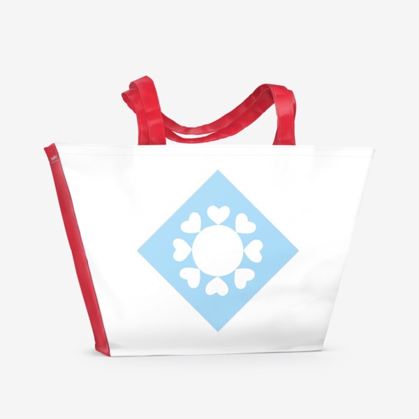 Пляжная сумка «Нежное солнышко (голубой цвет)»
