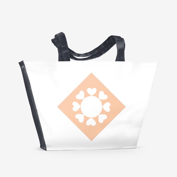Пляжная сумка «Нежное солнышко (персиковый цвет)»