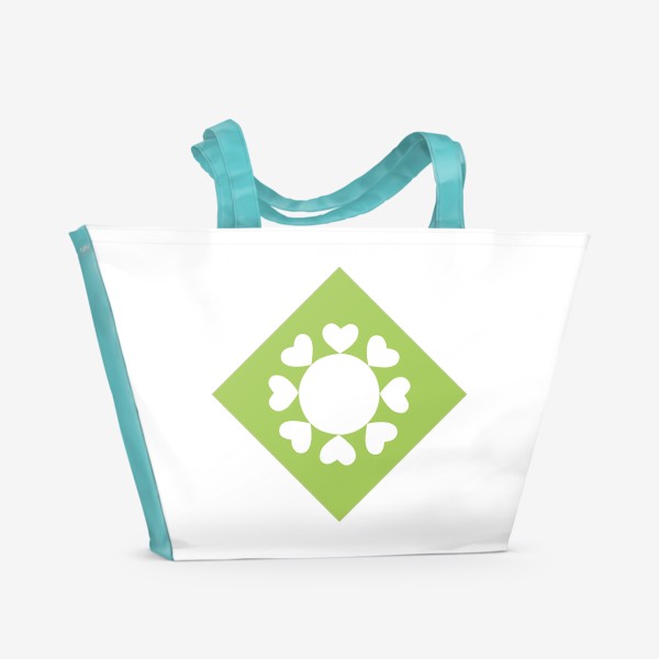 Пляжная сумка «Нежное солнышко (зелёный цвет)»