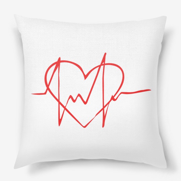 Подушка «любовь. сердце. сердцебиение»