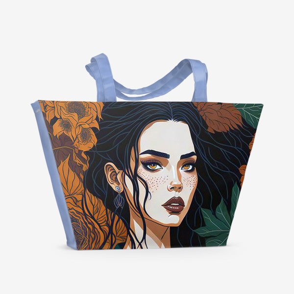 Пляжная сумка «Девушка в стиле бохо»
