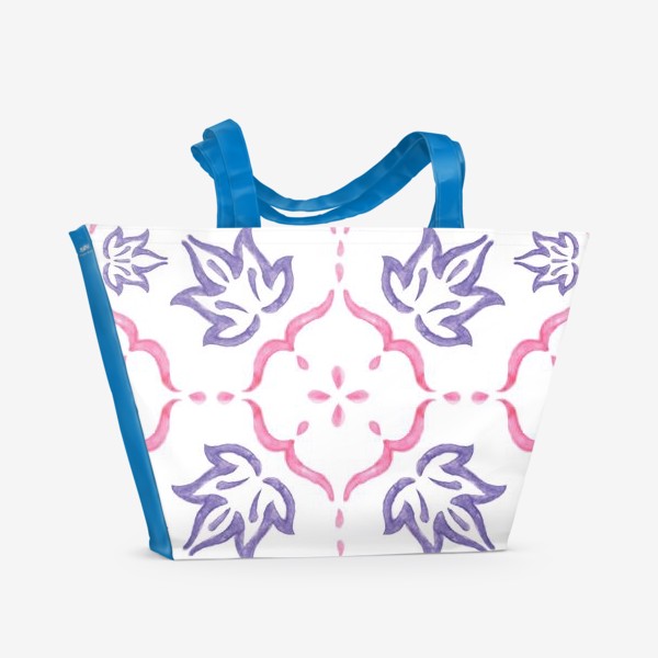 Пляжная сумка «Классический акварельный орнамент»
