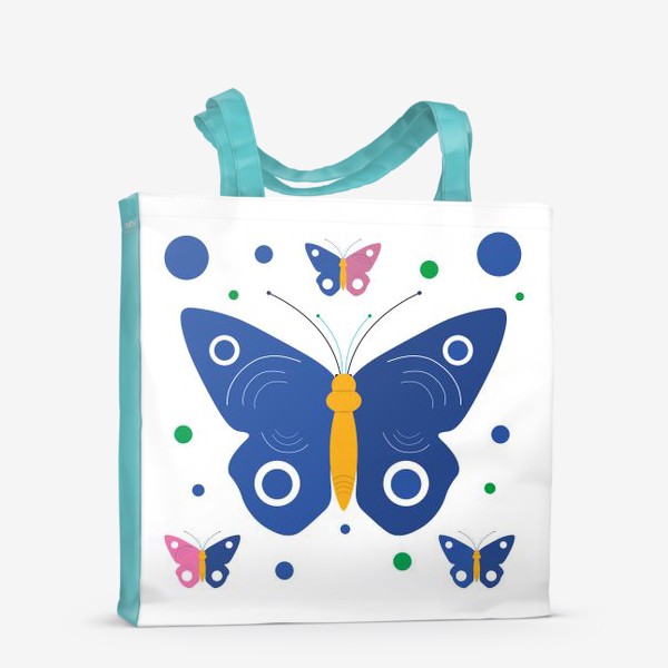Сумка-шоппер «Бабочки, лето, нежность»