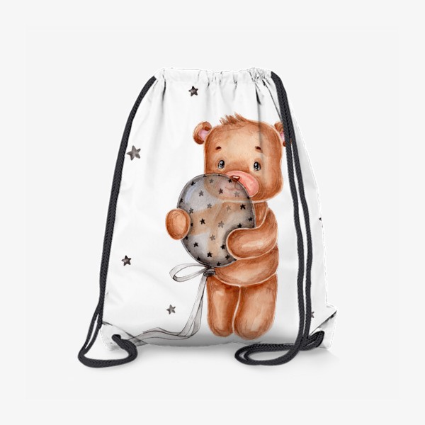 Рюкзак «Милый медвежонок держит в лапах воздушный шарик»