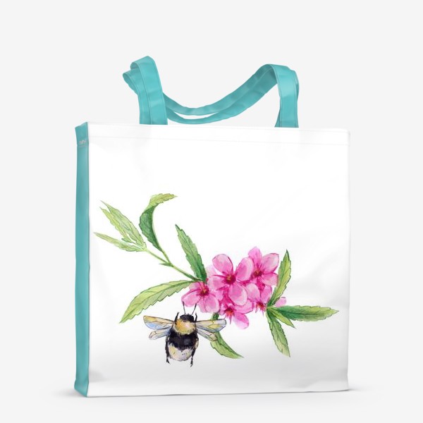 Сумка-шоппер «Весна, цветение, шмель»
