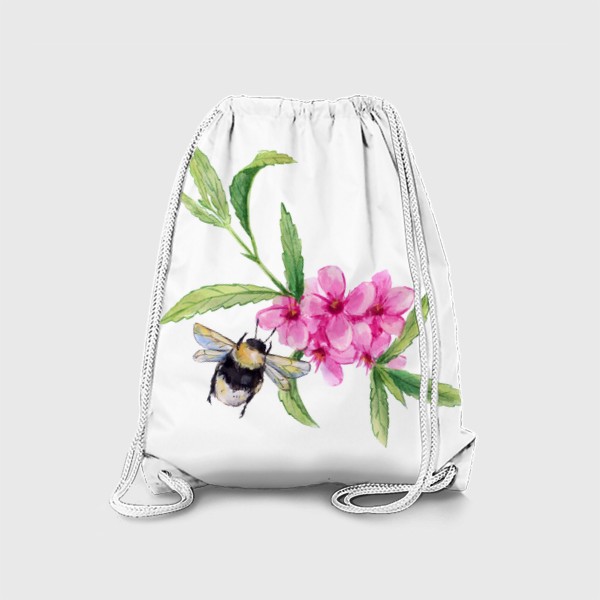 Рюкзак «Весна, цветение, шмель»