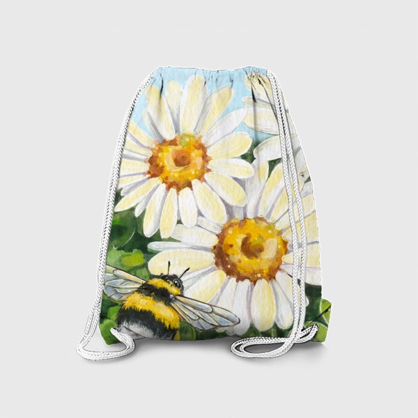 Рюкзак «Пушистый шмель и цветы»
