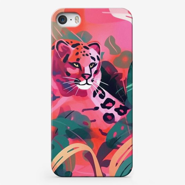 Чехол iPhone « Розовый леопард»