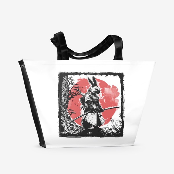 Пляжная сумка «Кролик Самурай»