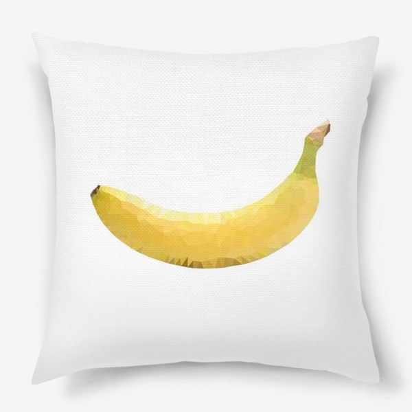 Подушка «Банан в полигонах (Low poly banana)»
