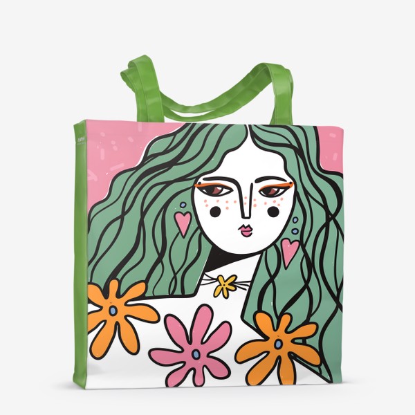 Сумка-шоппер «Девушка с цветами»