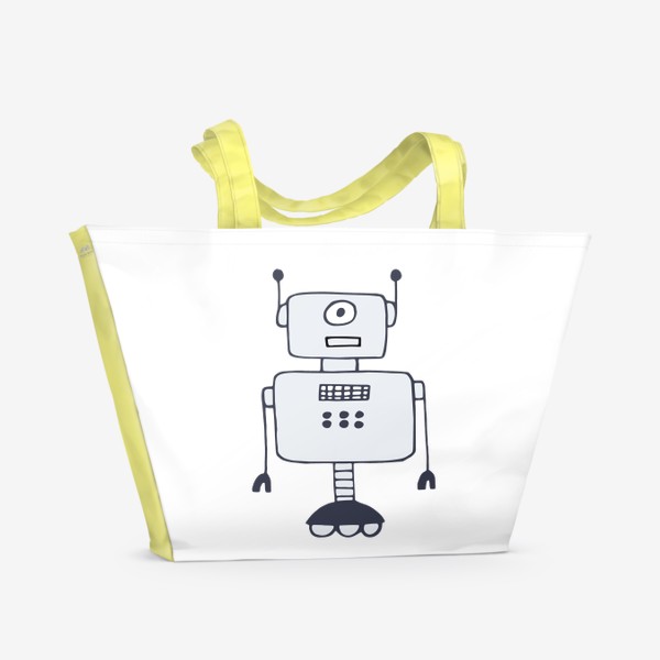 Пляжная сумка «робот на одной ноге»