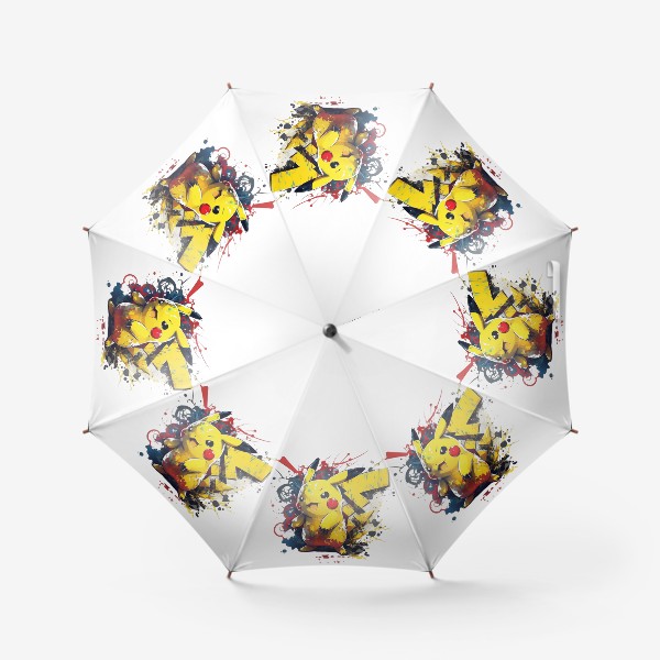 Зонт «Сердитый пикачу в стиле арт»