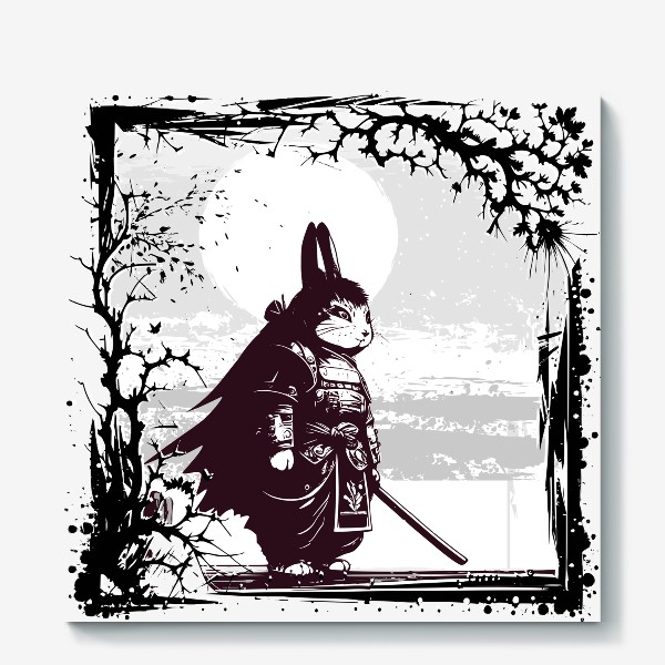 Холст «Кролик Самурай»