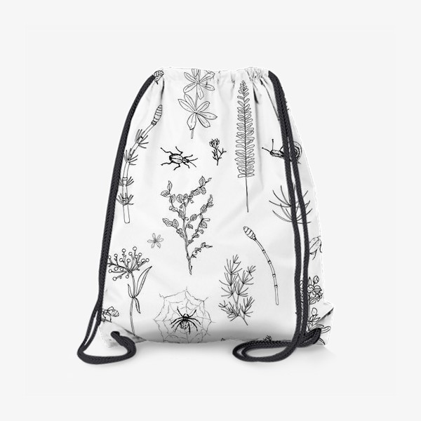 Рюкзак «насекомые и веточки, лесная жизнь»