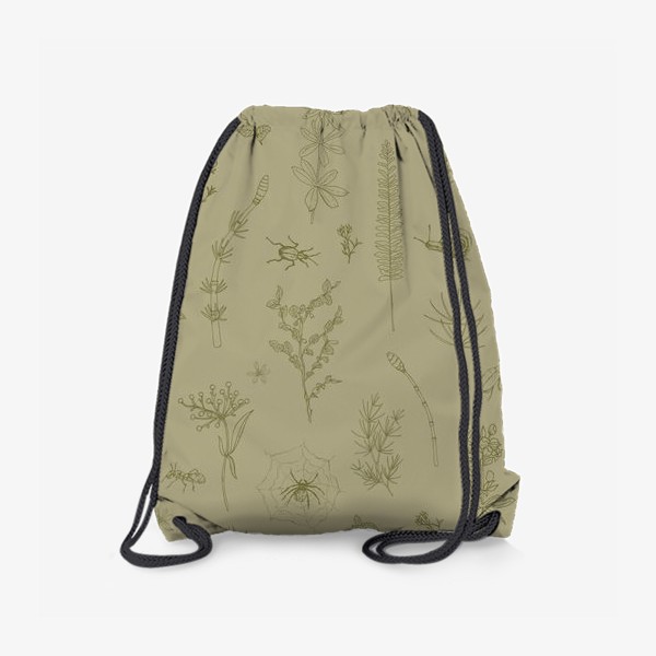 Рюкзак «насекомые и веточки, лесная жизнь»