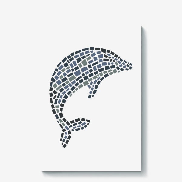 Холст «Дельфин. Мозаика»