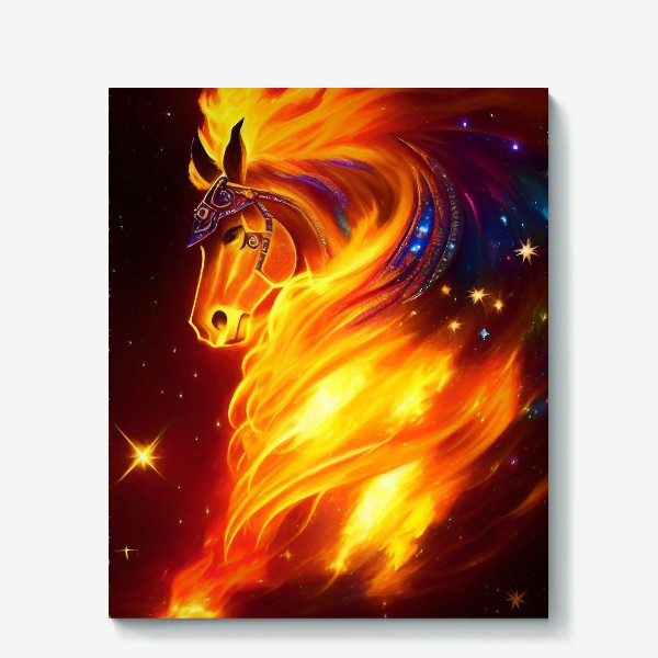 Холст «Oгненный конь»