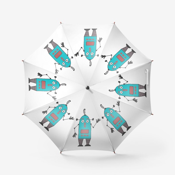 Зонт «робот синий»