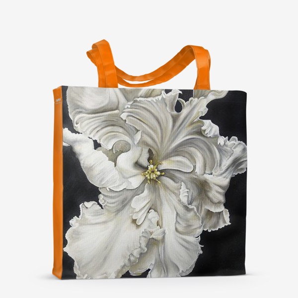 Сумка-шоппер «Цветок - белый махровый тюльпан. Нежный и чувственный»